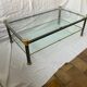 Table basse verre et laiton
