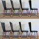 Suite de 8 chaises baumann, modèle « essor »  – années 1960