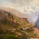 Oil on canvas "mountain landscape" signed L. Reignier 1888