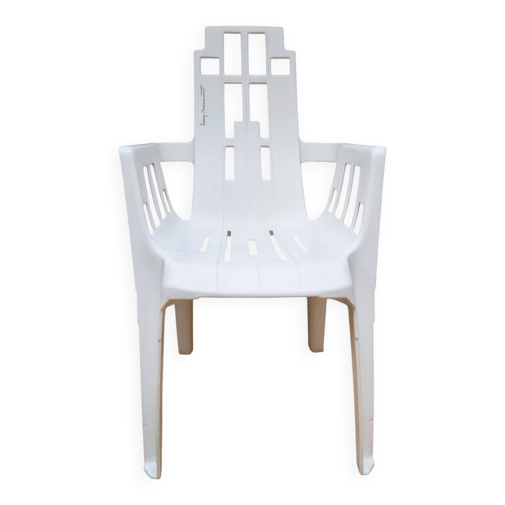 Stackable Plastic Boston Chair by Pierre Paulin for Henry Massonnet 1980s