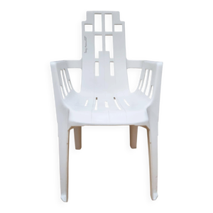 Chaise Boston empilable en plastique par Pierre Paulin pour Henry Massonnet années 1980