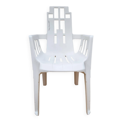Chaise Boston empilable en plastique par Pierre Paulin pour Henry Massonnet années 1980