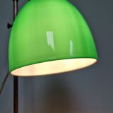 Lampe de bureau Art déco en laiton et opaline verte, 1920-30