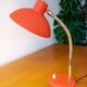 50s lamp, brass and granite red