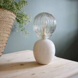 Ceramic lamp & striped glass