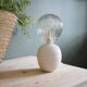Ceramic lamp & striped glass