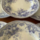 Set of 6 dessert plates Creil & Montereau Bouquets • Antique earthenware
