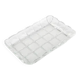 Art Deco tray, transparent pressed glass, Poland, 1930s