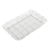 Art Deco tray, transparent pressed glass, Poland, 1930s