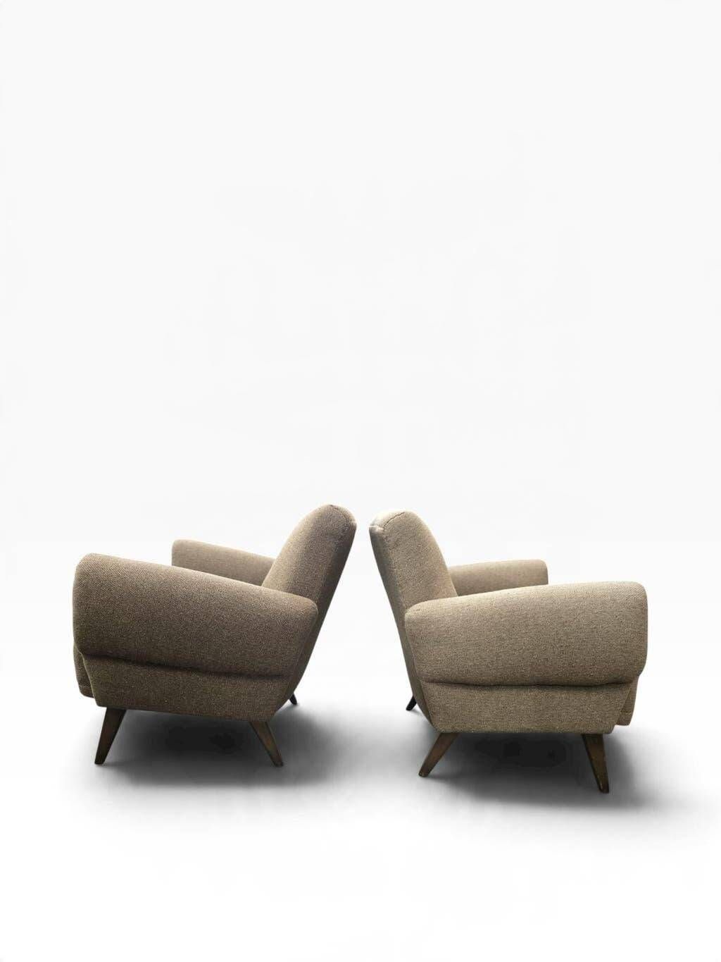 Ensemble de 2 fauteuils/canapés gris vintage