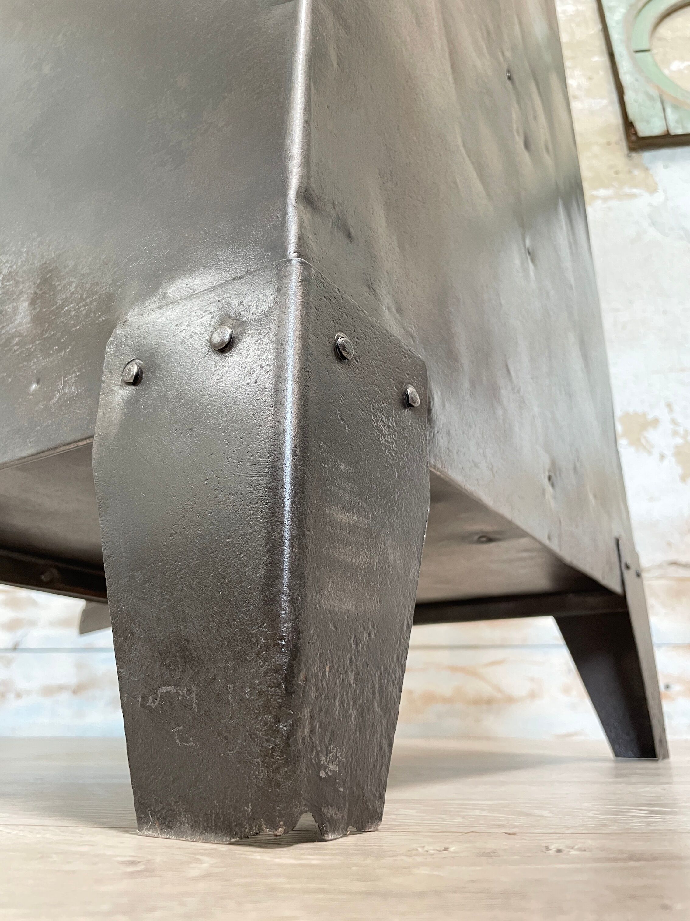 Industrial metal locker room