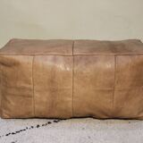 rectangular leather stool