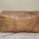 Pouf tabouret rectangulaire en cuir