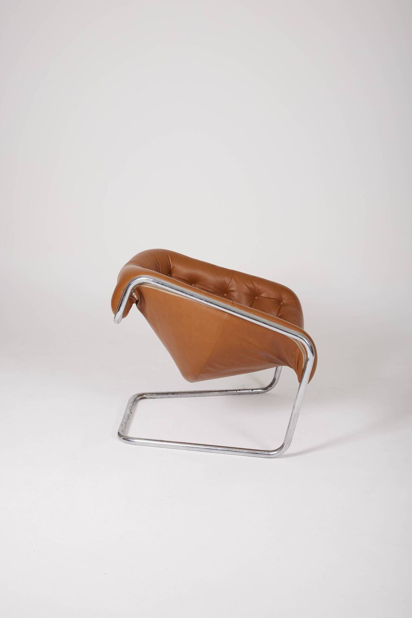 Fauteuil en cuir "Boxer" Kwok Hoi Chan pour Steiner, 1970s
