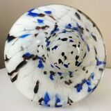 Large blown glass vase, speckled, thick, 70s/80s Murano design