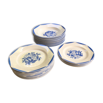 Lot of 25 plates Digouin Sarreguemines