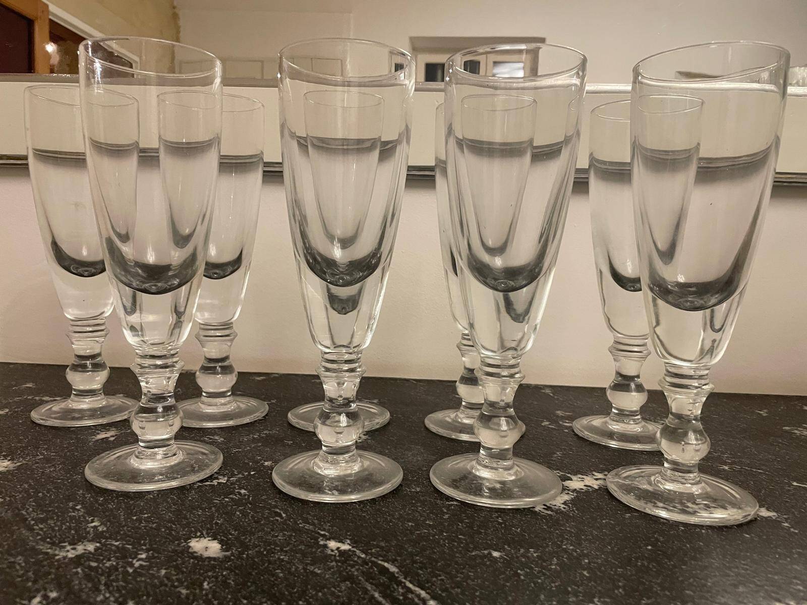 Large Antique Glasses, Set of 9