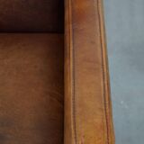 Sheepskin Leather Art Deco Design Armchair