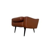 Folding armchair in vintage Skai
