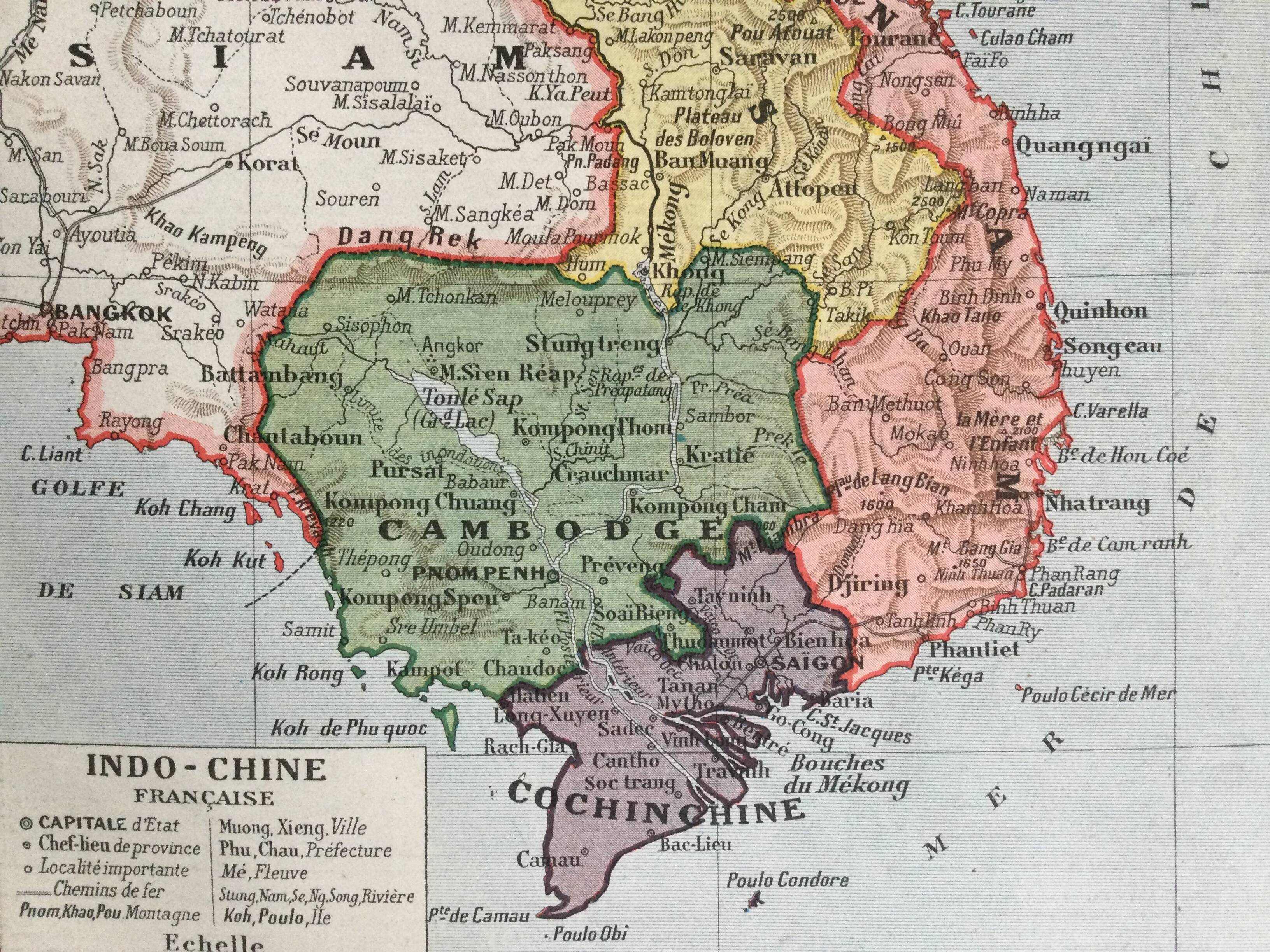 Vintage impression of indo-china history.