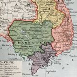 Vintage impression of indo-china history.