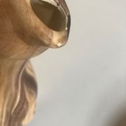 Ceramic vase mid century Grandjean in Vallauris faux bois 1960