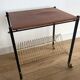 Vintage vinyl coffee table on wheels 1960