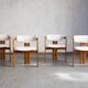 Ensemble de 4 chaises de salle à manger 'Pamplona' par Augusto Savini