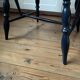 Scandinavian chair in wood and navy blue