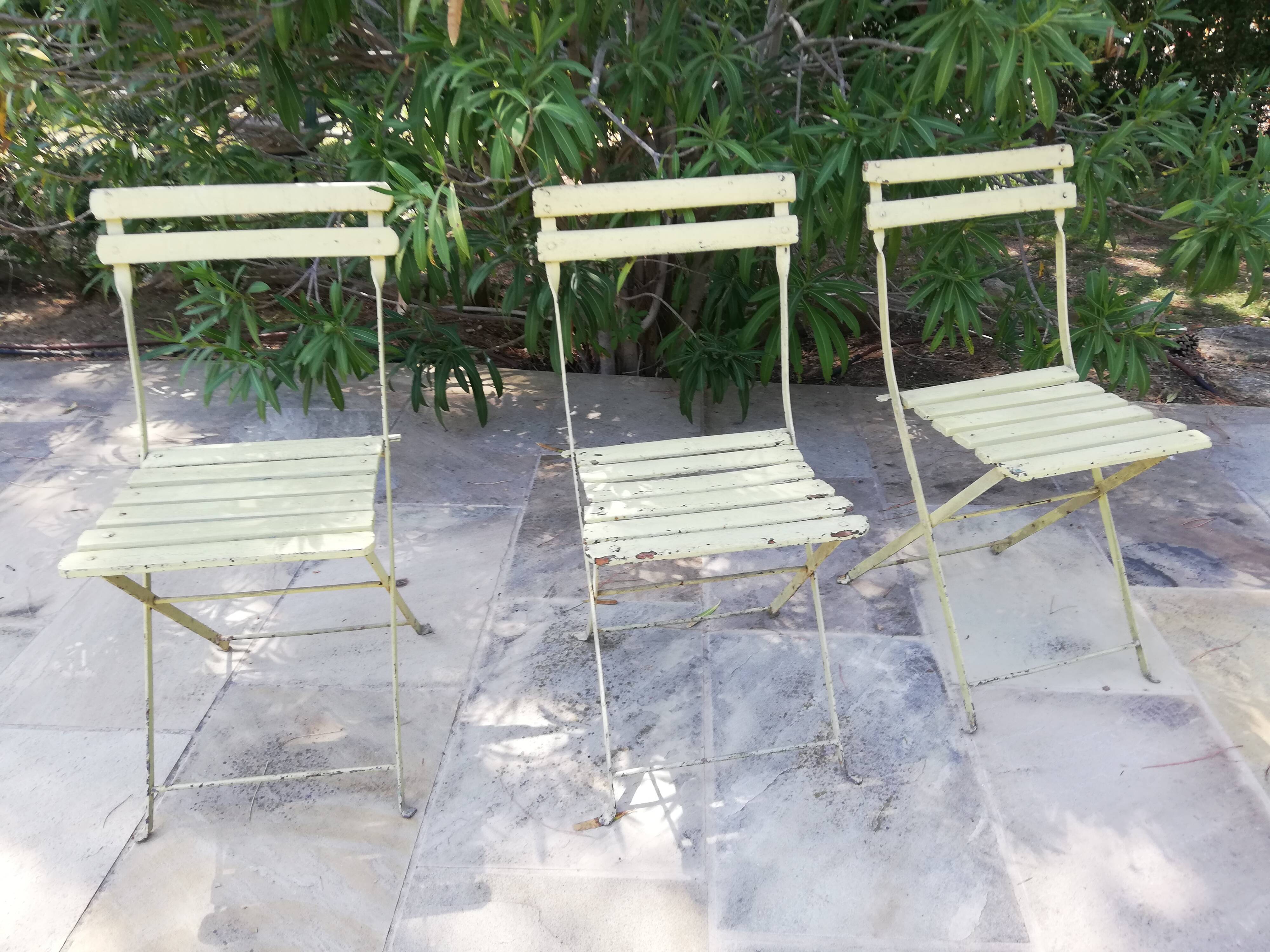 3 garden folding chairs