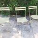 3 chaises pliantes de jardin