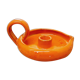 Orange cellar rat candle holder