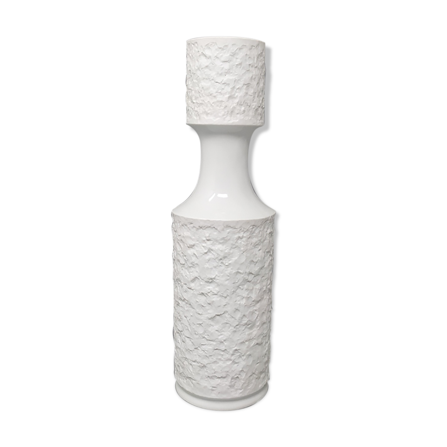 1970s space age white vase in Bavaria's porcelain