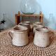 Set of 6 cups in gres