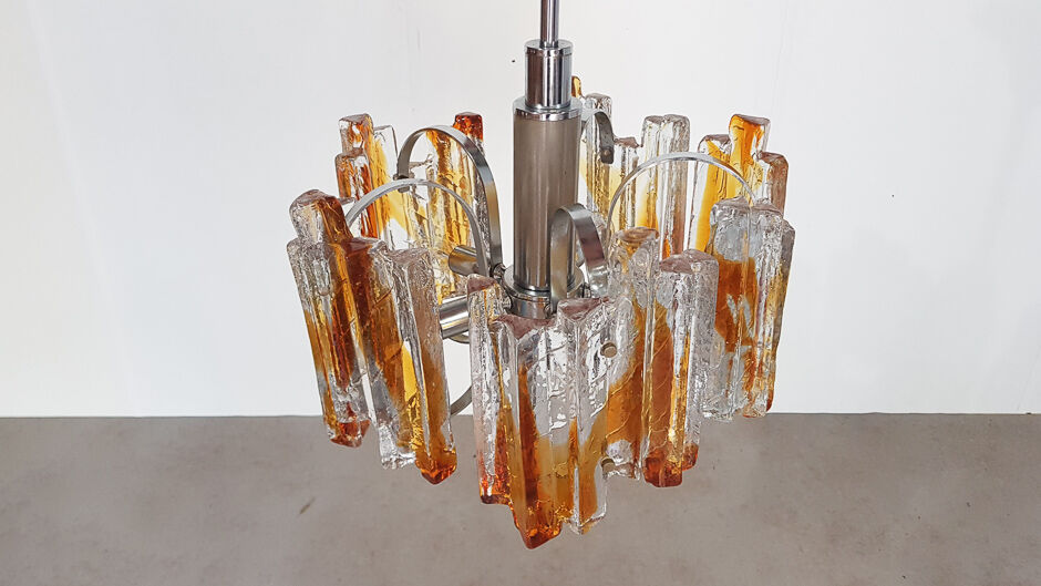 Murano glass chandelier by Carlo Nason for AV Mazzega, Italy 1970