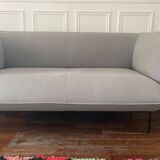 Light gray fabric 2-seater sofa