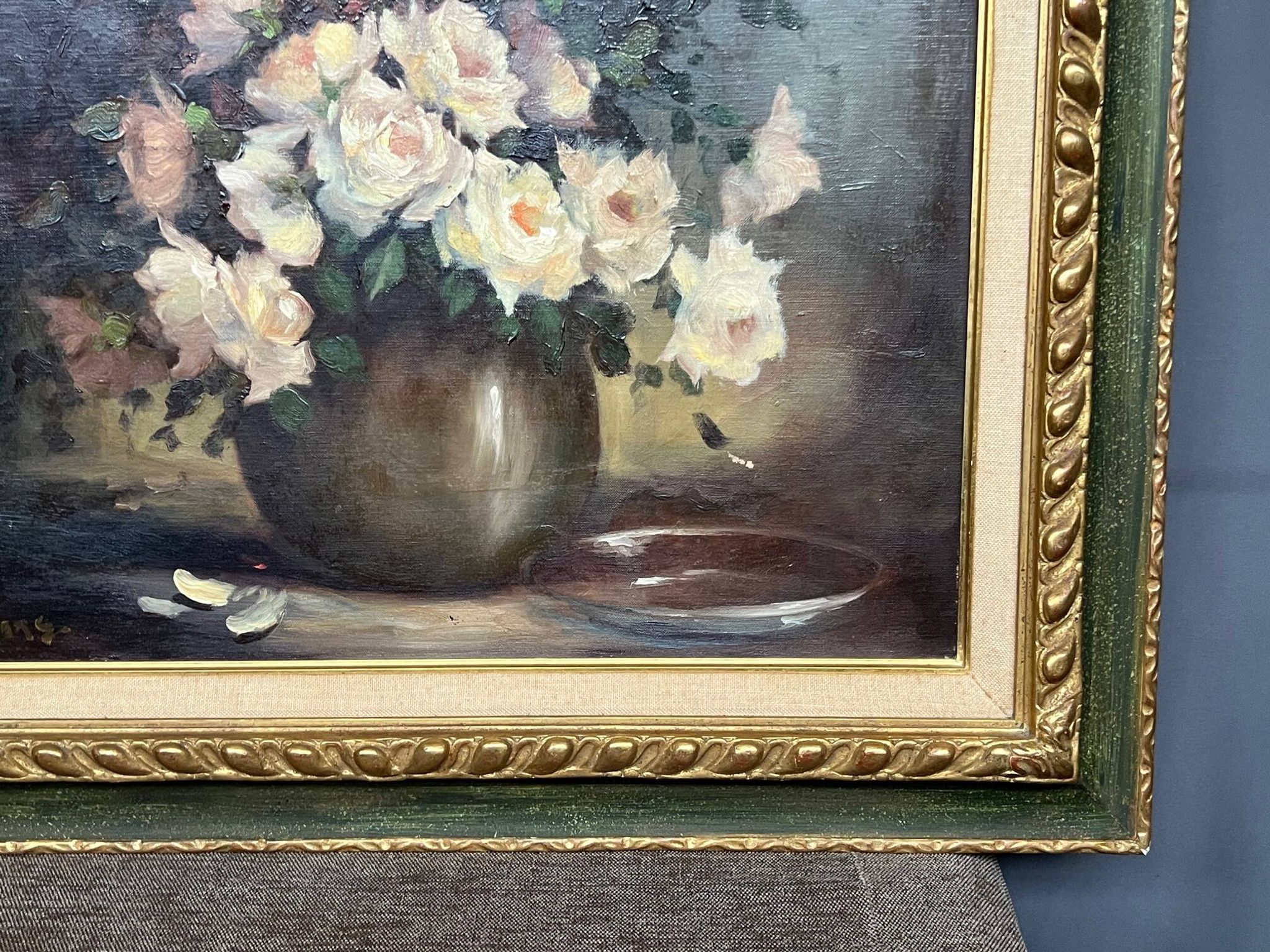 Gaston Noelanders, "Still Life with White Roses."