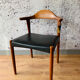 Lot of 4 wooden & skai chairs