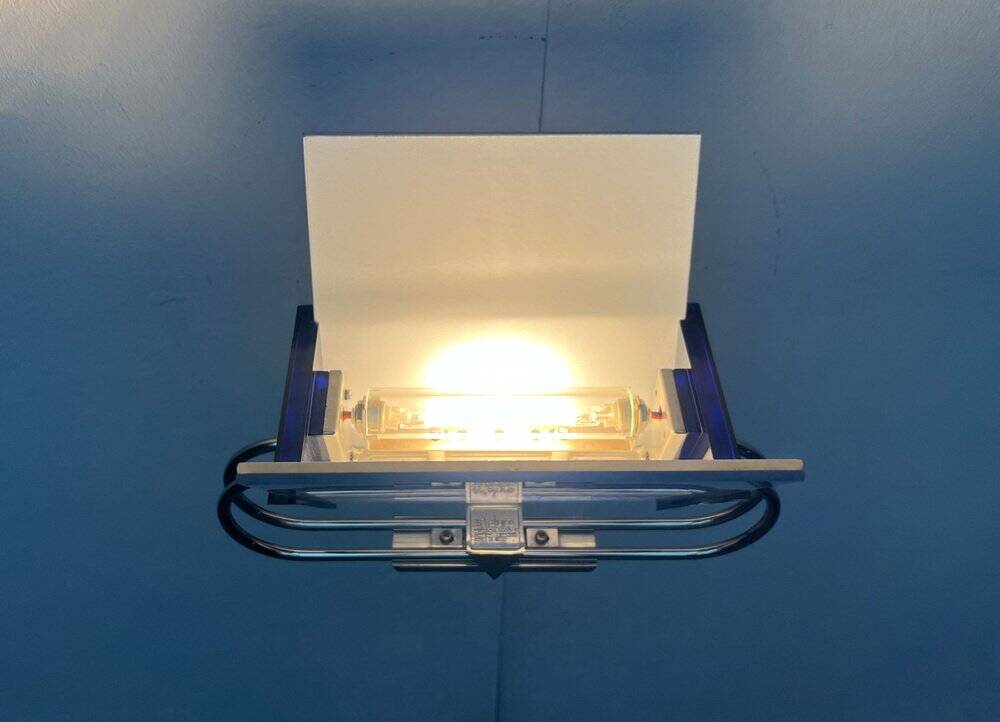 Postmodern Italian model applied Murana by Perry A. King and S. Miranda for Arteluce, 1980s.