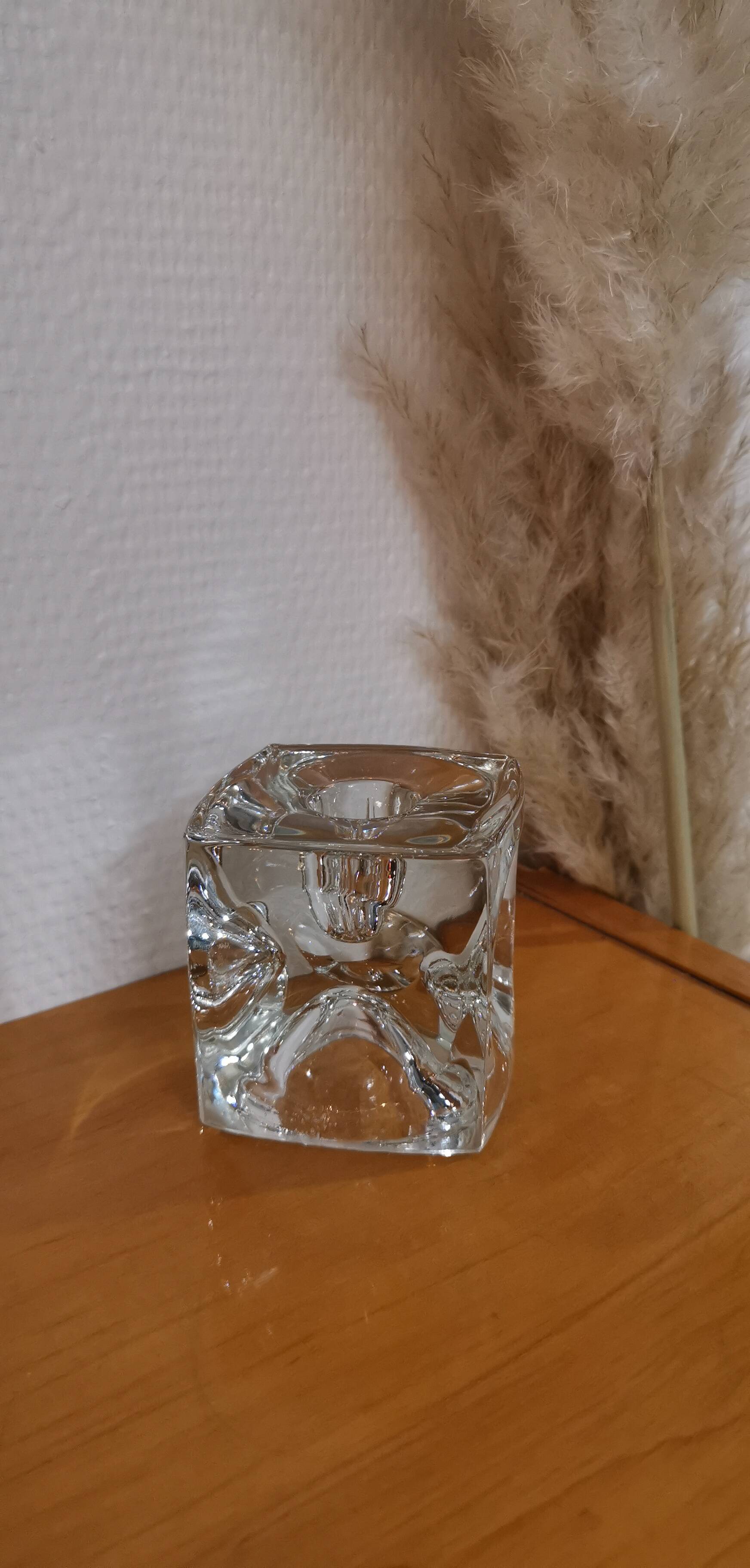 Bohemian crystal candle holder Rudolf Jurnikl for Rudolfova 60'S