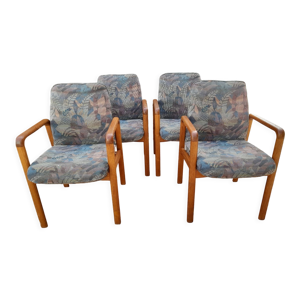 Quatre fauteuils chaises - danoises teck