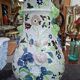 polychrome faience vase with relief floral decoration – 20th century