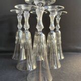 6 Saint Louis champagne flutes cut Lozère service stamped