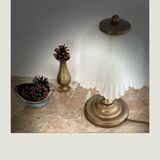 Art deco brass lamp and glass paste