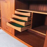 Danish Highboard with Tambour Doors, 1960s