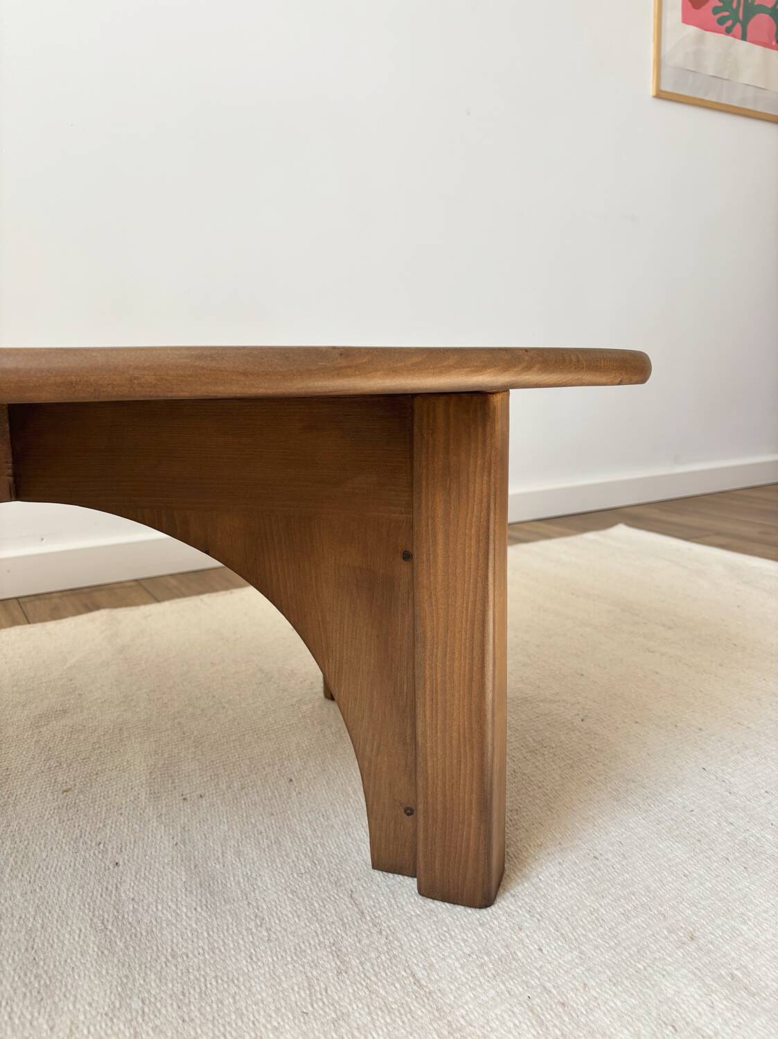 Renovated solid wood designer coffee table
