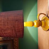Vintage ceramic lamp with lampshade, var pottery