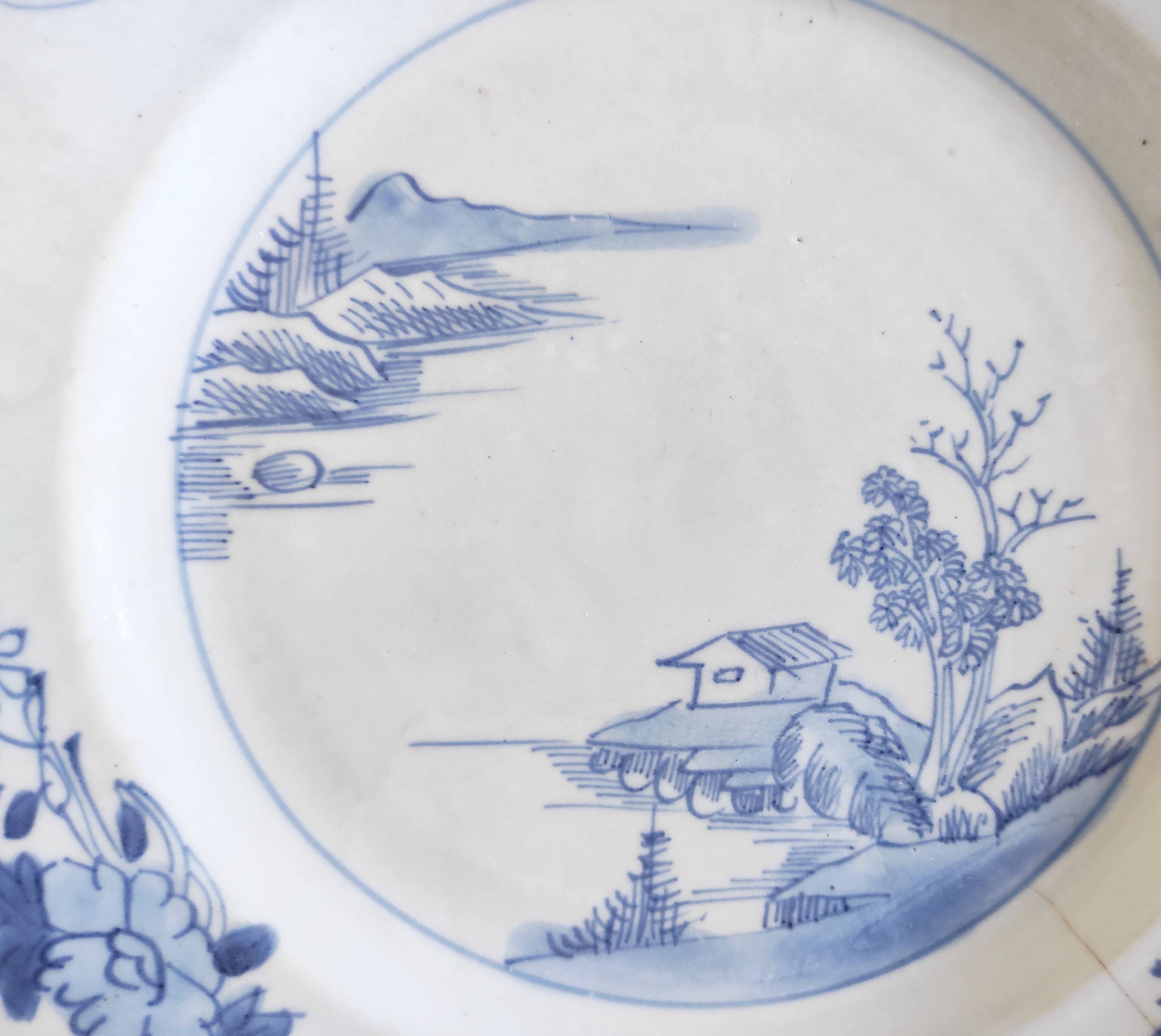 18th century blue and white Chinese plate