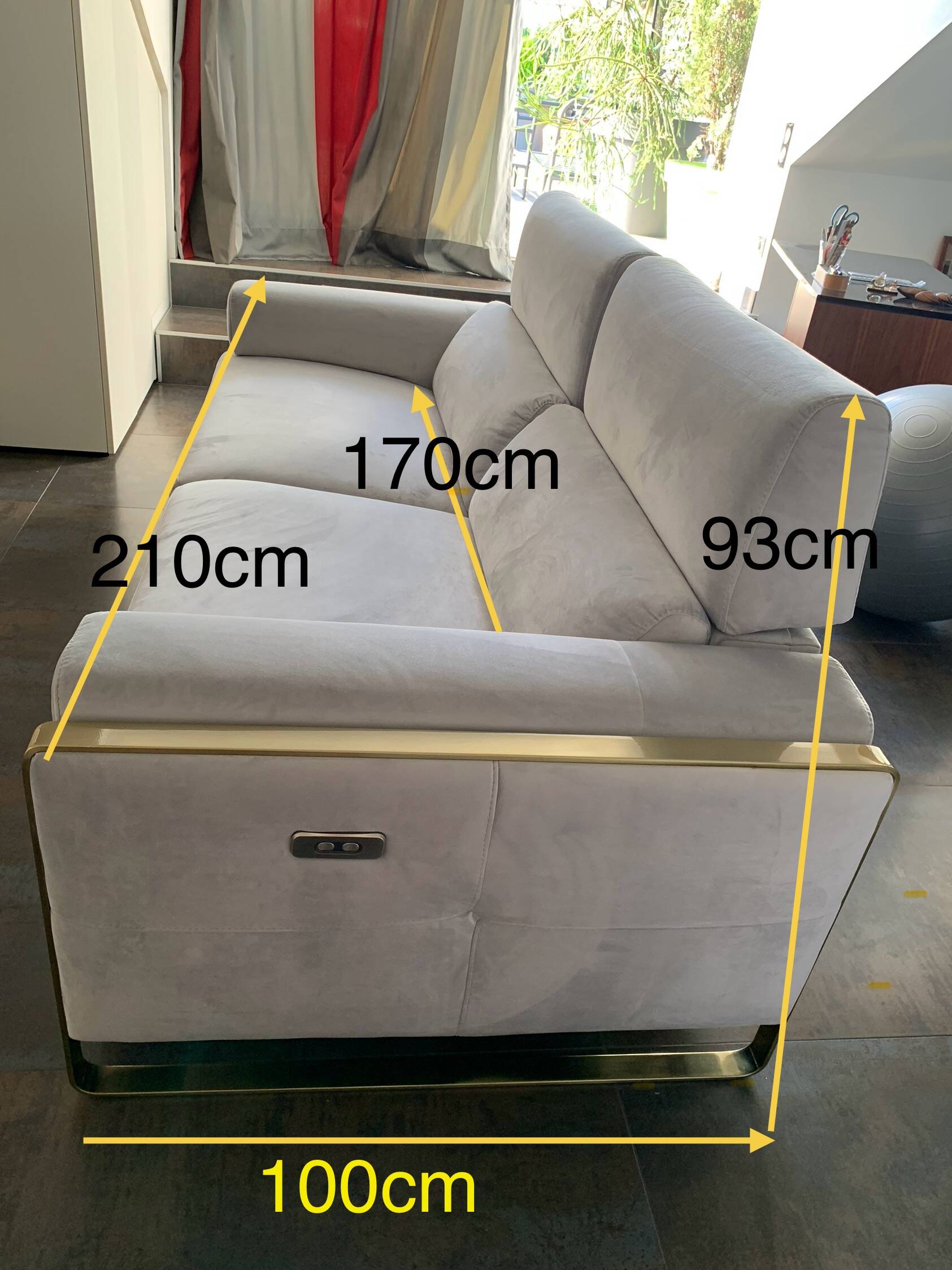 Canape full relax electrique / batteries en tissus