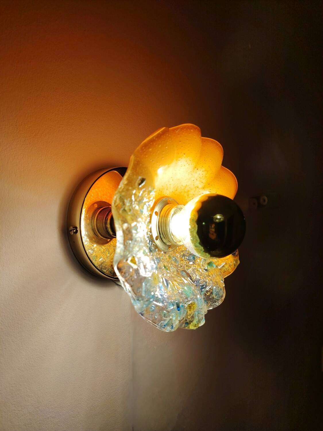 Murano flower wall light